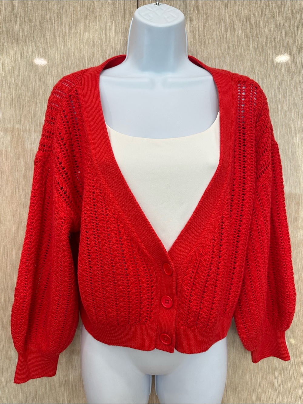 NWT ALICE + OLIVIA Bright Poppy Cropped Cardigan + Bonus